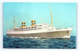 Postcard SS Nieuw Amsterdam Dutch Transatlantic Ocean Liner Holland American - £3.91 GBP