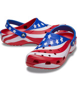 Crocs Unisex Slippers Classic American Flag Clog Patriotic USA Mens 5/ W... - $76.67 CAD