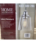 Home Decorators 1001 599 786 Polished Nickel Finished Mini Pendant, Clea... - $90.71 MXN