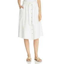 Vero Moda Women&#39;s Sammi White Cotton Ruffled High-Waist Midi Skirt (Size... - $39.00