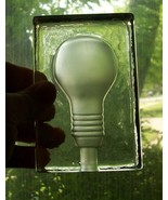 VTG GLASS PAPERWEIGHT LEAD CRYSTAL LIGHT BULB IDEA DESK DECOR BRIGHT IDE... - £54.93 GBP