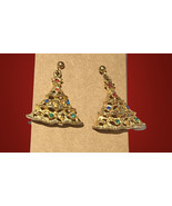 christmas tree Gold Tone  dangle esrrings - $9.10 CAD