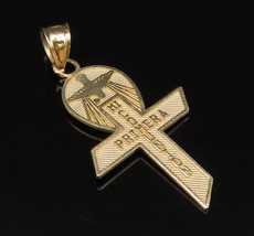 10K GOLD - Vintage My First Communion Religious Textured Cross Pendant -... - $163.61