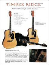 Washburn Timber Ridge Series Dreadnought electric acoustic Equis guitar ad print - $4.23
