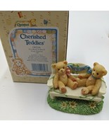 1996 Cherished Teddies &quot;Two Bears on Bench&quot; Figurine - CRT240 Event Figure  - $184.34 MXN