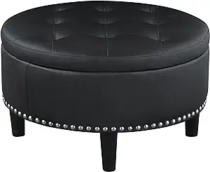 Coaster Home Furnishings Jace Upholstered Tufted Storage Ottoman Black - $297.99