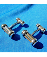 TIFFANY co Atlas Column Bar Groove Cufflinks 925 Sterling Silver - $14,295.75 MXN