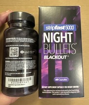 STRIPFAST5000 NIGHT BULLETS BLACKOUT EDITION 60 Capsules-2 per serv EXP ... - $18.69