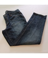 Faded Glory High Rise Blue Denim Women's Spandex Straight Leg Stretch Je... - $14.54