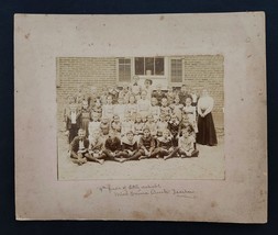 Antique 4th Grade Lititz Pa School Children Class Photo Teacher Laura Buck - £71.57 GBP
