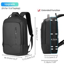 HK Light Weight Slim Man Laptop Backpack Waterproof School Bag With USB Charging - £123.87 GBP