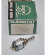 NOS CLAROSTAT 57EJA-200 OHM +/- 5% - 140-6142 WIRE WOUND POTENTIOMETER - $19.79