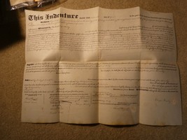 Original 1840 Land Deed Indenture Document Montgomery County Pennsylvania - $197.01