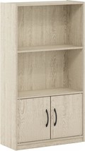 Furinno Gruen 3-Tier Open Shelf Bookcase With 2 Doors Storage, Metropoli... - $1,061.54 MXN