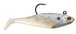 Storm WildEye Swim Shad, Pearl, 5”, 5/8 Oz, Pack of 3 - £9.98 GBP