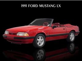 l 1991 Ford Mustang LX Metal Sign 8x12in USA STEEL Mancave Garage Car - $24.74