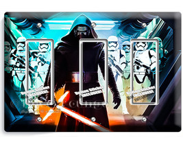 Kylo Ren Red Sword Star Wars Stormtroopers war triple GFCI light switch ... - $26.99