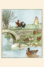 Farmer&#39;s Boys leads the chickens and ducks by Randolph Caldecott - Art Print - £17.37 GBP+
