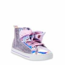 Jojo Siwa Nickelodeon Bow Shoes Mermaid Scales High-Top Sneaker, Lilac S... - £19.72 GBP