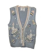 VTG Marisa Christina Pastel Bunny Knit SleevelessSweater Vest Womens Siz... - £31.50 GBP