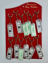 Vintage mini $100 Bill keychain Novelty double sided 12 pcs. full store display - £18.94 GBP