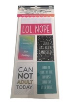 The Happy Planner Journaling Stickers Adulting LOL Inhale Exhale Big Gir... - £10.21 GBP