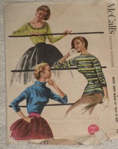 McCall&#39;s Pattern 3451 Misses&#39; Jersey Blouse Set Size 12 Vintage 1950&#39;s - £11.03 GBP