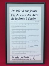 MAIRE de PARIS PARIS BRIDGE BRIDGES 1803-1903 LITHOGRAPH POSTER PONT DES... - $33.75