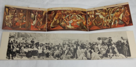 Vintage Tri-fold Art Mural Postcard Joaquin Bastida + Jose Zanetti Lot of 2 - £5.98 GBP