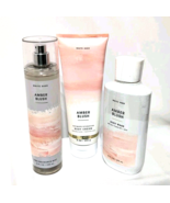 Bath &amp; Body Works Amber Blush 3 Pc Set Body Wash, Mist &amp; Cream NEW Disco... - $654.23 MXN
