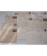 Vintage 12 Postmarked Stamped Envelopes Assorted Dates From the 1940s -1... - £1.58 GBP