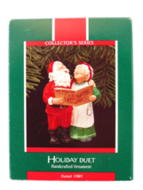Hallmark Collectors Series Holiday Duet Handcrafted Christmas Ornament 1989 - £10.44 GBP