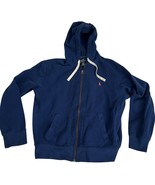 VTG Polo Ralph Lauren Full Zip Hoodie Men&#39;s Blue w/Orange Pony Mens Larg... - €48,11 EUR