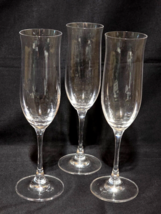 Orrefors FLUTED TWIST 8¾&quot; Spiral Bowl Champagne Flute - Retired Set Of 3 - MINT - £62.86 GBP