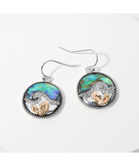 Flip flop abalone shell wave earrings - $19.87 CAD