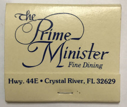 Matchbook The Prime Minister Fine Dining Dickens Pub Crystal River Florida - $4.36