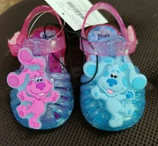 Blues Clues Baby Sandals Size 2 3 or 4 Jelly Style With Blue and Magenta - £14.31 GBP