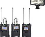 Comica CVM-WM100 Plus UHF 48 Channels Dual Wireless Lavalier Microphone ... - $313.99