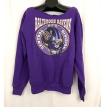 VTG Baltimore Ravens Cut out Sweatshirt LARGE 1995 Central Division - £21.88 GBP