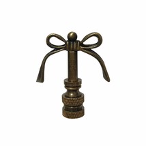 Royal Designs Bow Tie Design 2&quot; Lamp Finial for Lamp Shade, Antique Brass - Sing - £19.47 GBP