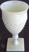 Vintage Westmoreland English Hobnail Water Goblet – Milk Glass – Square Base–VGC - £27.86 GBP
