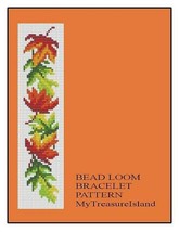 Bead Loom OR Peyote Maple Leaves Border Bracelet Pattern PDF BP_38 - £3.96 GBP
