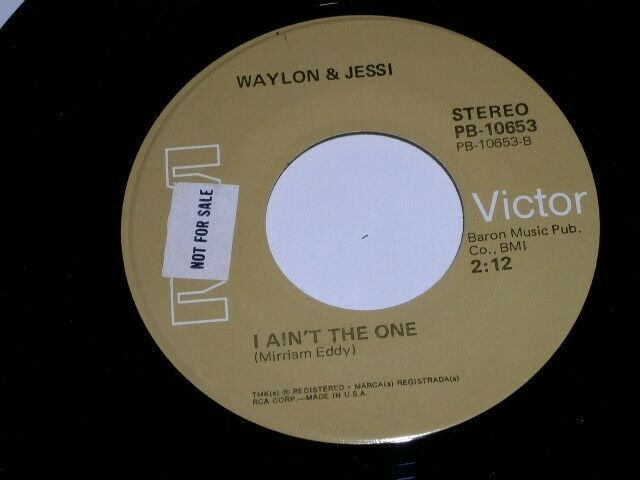 Waylon Jennings Jessi Colter Suspicious Minds  I Ain&#39;t The One 45 Rpm Re... - $15.99