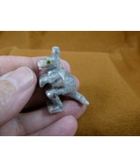 (Y-KAN-32) gray white KANGAROO SOAPSTONE Roo figurine GEMSTONE kangaroos... - €7,73 EUR