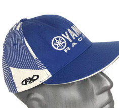 Yamaha Racing Vintage Faded Multiple Autographs FlexFit S-M Blue White Stripes - £23.94 GBP