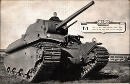 rare 5x8 T-1 60 Ton Tank Crushing Armored Car,  WWII Era Army USA Vintage - £31.19 GBP