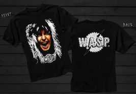 W.A.S.P.- American heavy metal band, Black T-shirt Short Sleeve (sizes:S... - £13.28 GBP