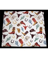 Truly Lou Southwest Cowboy Boots Hats Horseshoes Cactus Velour BATH Towe... - $30.06 CAD