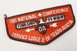 Vtg Orange 1981 NOAC Tonkawa 99 OA Order Arrow WWW Boy Scouts America Fl... - $10.52