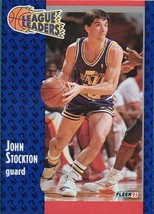John Stockton 1991-92 Fleer # 221 - £1.36 GBP